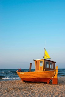 Fishing boat on beach