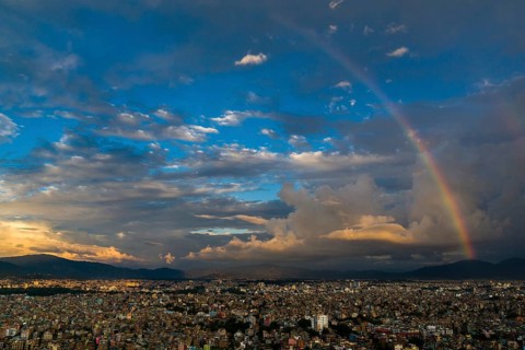 Aerial view from Swayambhunath Temple