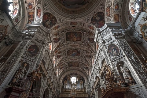 Ceiling vault with organ loft