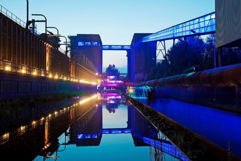 Illuminated Hansa coking plant