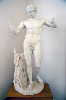 Statue Diadumenos in the Archaeological Museum Delos