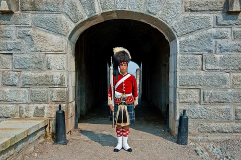 Traditional dressed guard