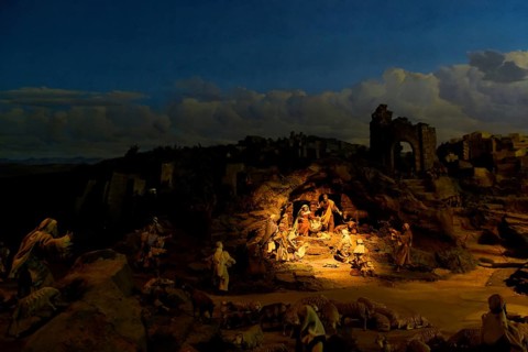Christmas crib with Christ Child
