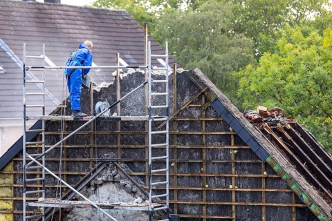 Demolition of an older residential building