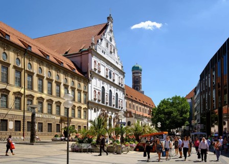 Michaelskirche and church tower from the cathedral