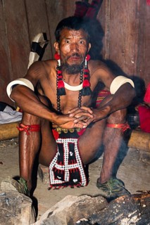 Naga tribal man in traditional outfit