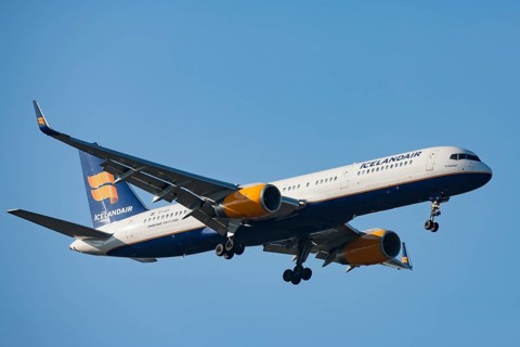 Icelandair Airliner in flight