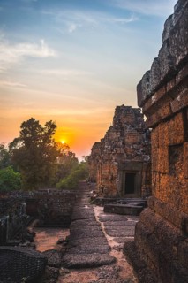 Temple ruins at Sunset