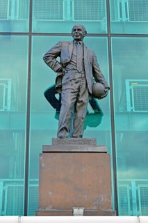 Sir Matt Busby statue outside Old Trafford