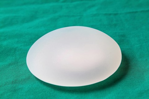Silicone breast implant