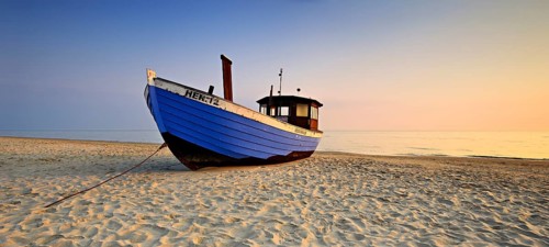 Fishing boat on beach