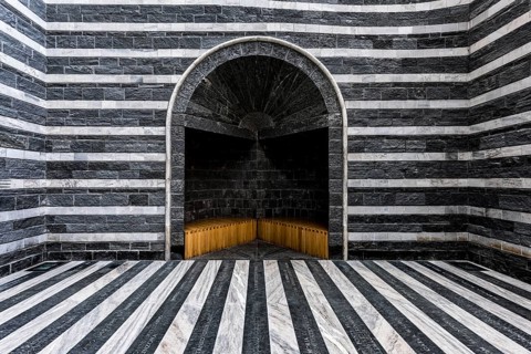 Modern interior of the chapel of Chiesa San Giovanni Battista
