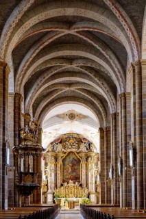 Pulpit and high altar