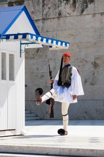 Evzone in front of the Tomb of the Unknown Soldier