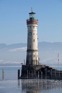 Harbor entrance in winter