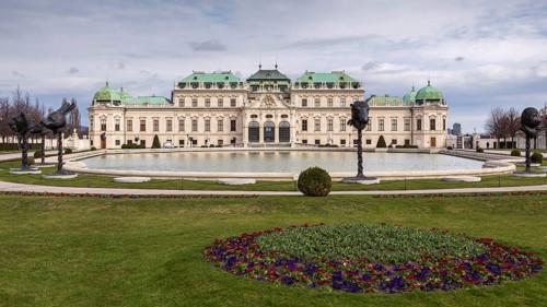 Belvedere Palace with the castle garden
