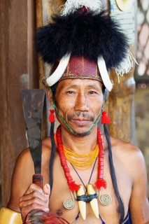Naga tribal man in traditional outfit