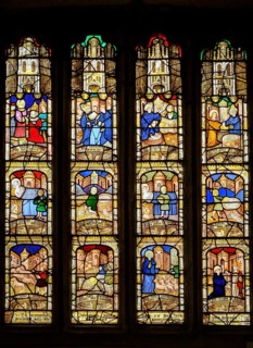 Glass window in parish church