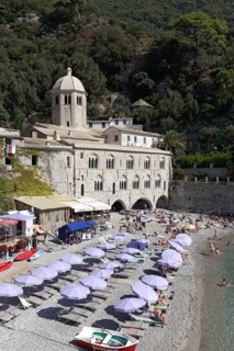 Benedictine abbey San Fruttuoso and beach