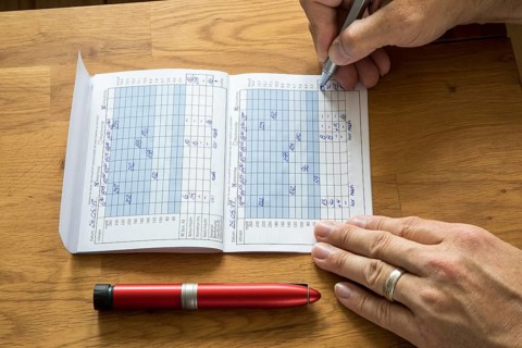 Diabetics keep his blood sugar diary