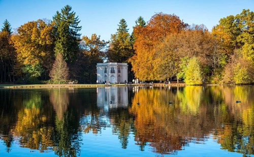 Pagodenburg reflected in Lake Pagodenburg