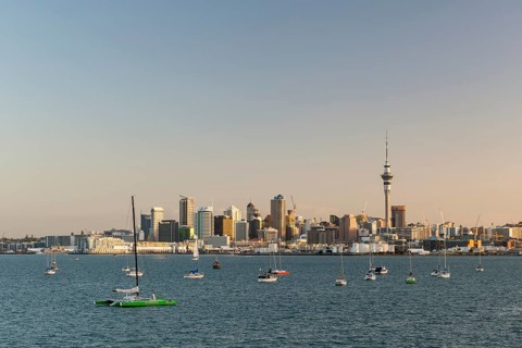 Auckland skyline with Sky Tower