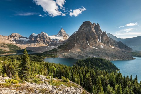 View from the summit of Mount Nublet on Mount Assiniboine