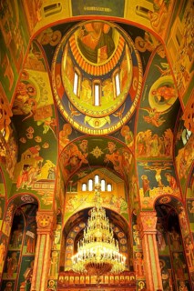 Interior view with wall paintings