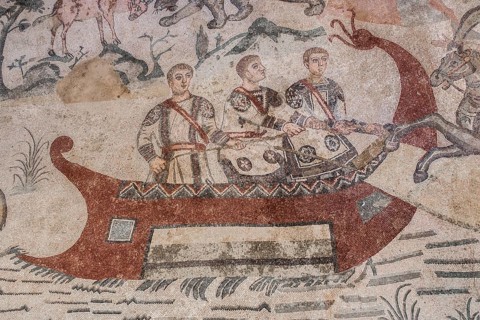 Ancient roman floor mosaic