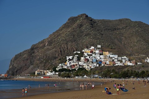Tourists on the beach