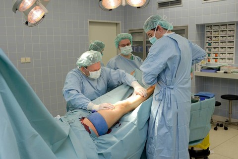 Medical team during operation