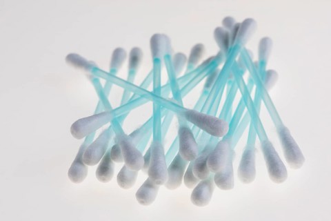 Cotton buds made of plastic