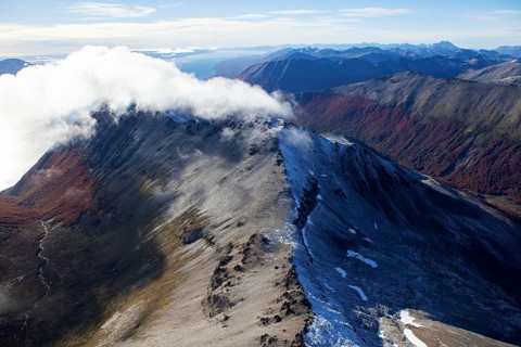 Aerial view of Tierra del Fuego National Park