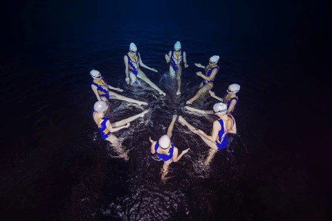 Synchronized Swimming in a swimming pool
