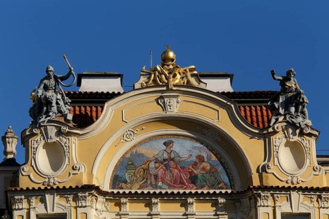 Mosaic on gable