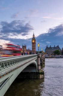 Double decker bus on Westminster Bridge