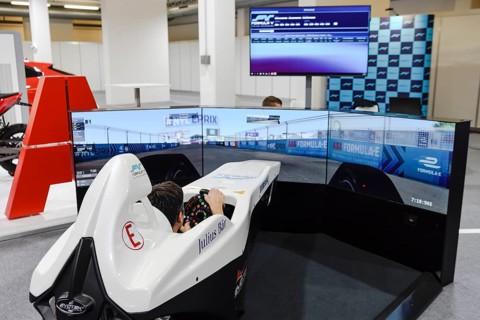 Formula E racing car simulator