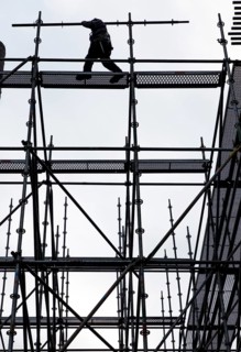 Scaffolders at work