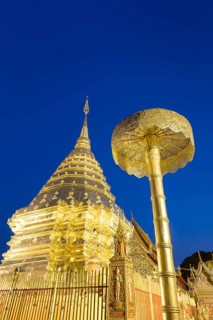 Wat Phra That Doi Suthep temple at dusk