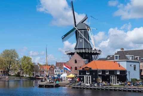 De Adriaan windmill on the river Spaarne