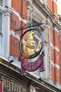 The punch tavern pub sign