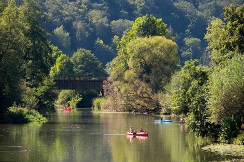 Canoe and kayak on the Altmuhl River