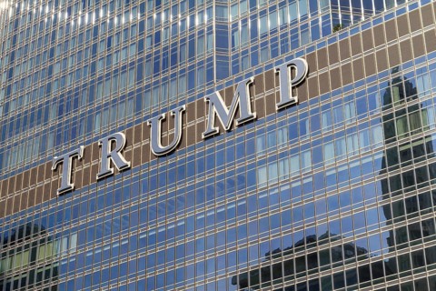 Lettering on Trump Tower