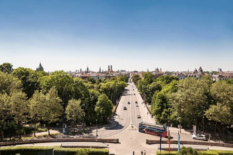 View from the Maximilianeum on Maximilianstrasse and downtown