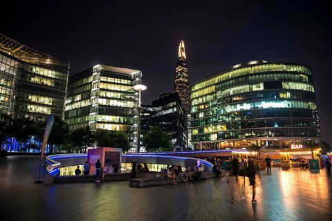 Waterfront at night