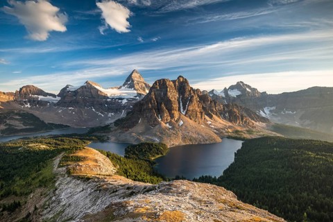 View from the summit of Mount Nublet on Mount Assiniboine