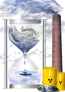 Photo collage on the subject of environmental protection