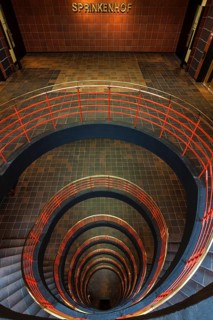 Round staircase in Kontor building Sprinkenhof
