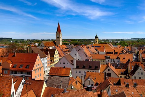 View on rooftops of old town