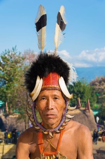 Naga tribal man in traditional outfit